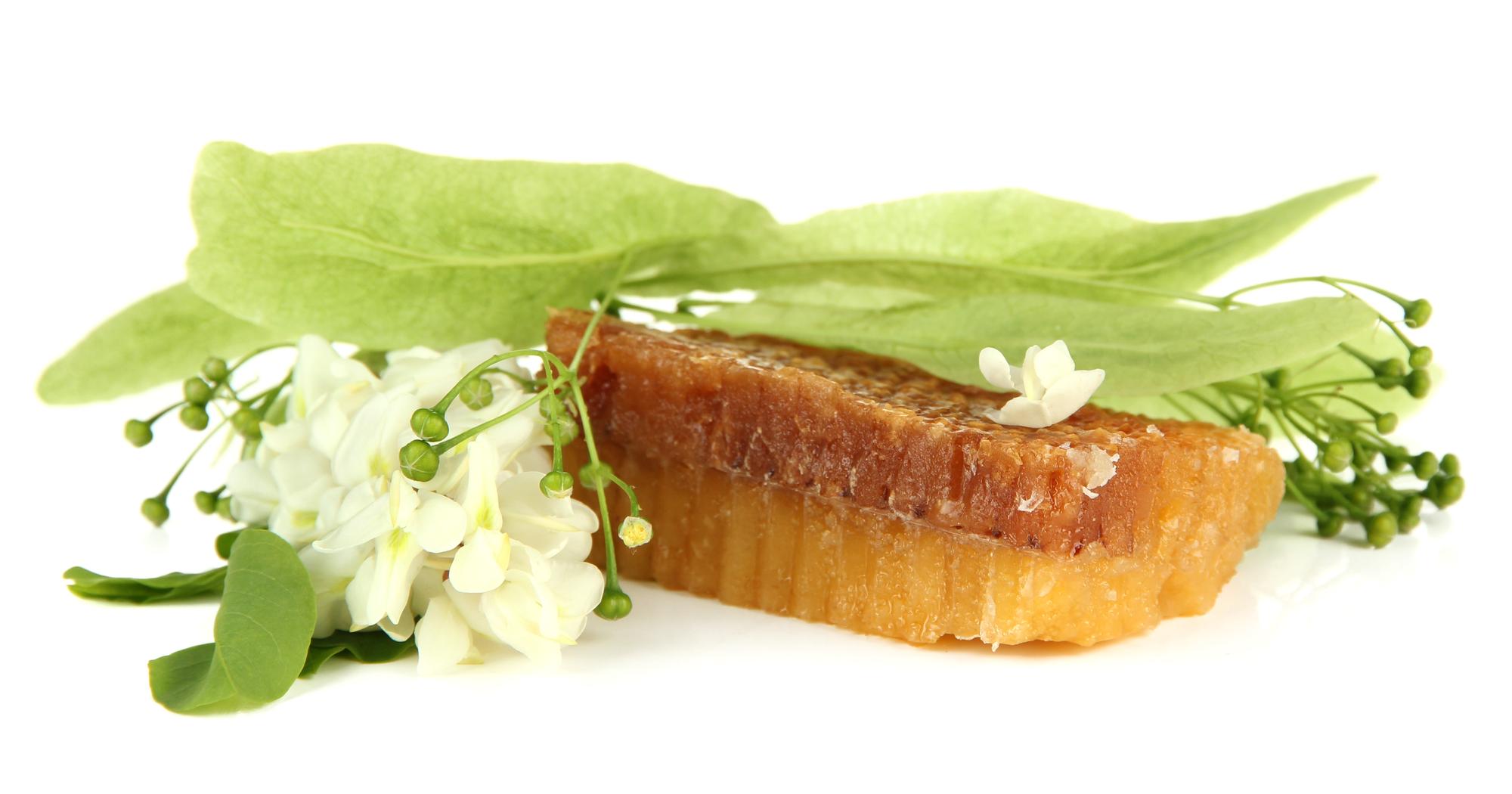 close-up of buttered toast with herbs